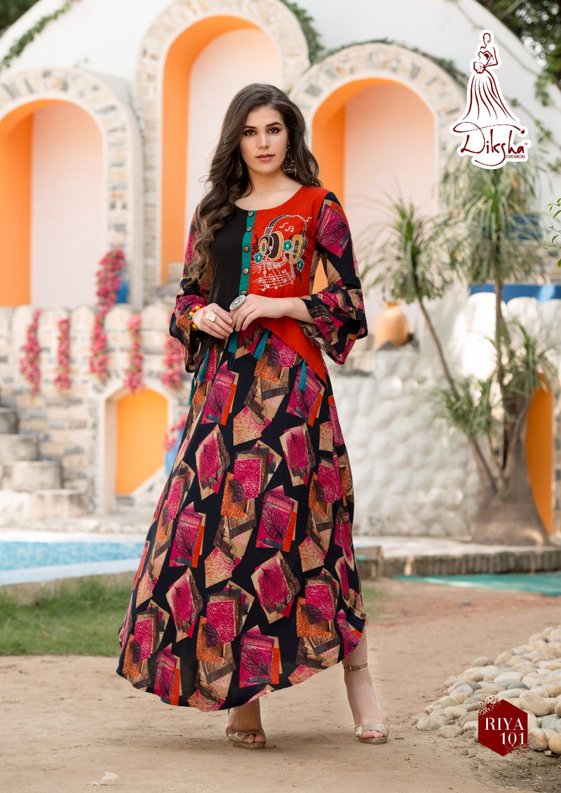 Diksha Riya Vol 1 Fancy  Party Wear Long Kurtis