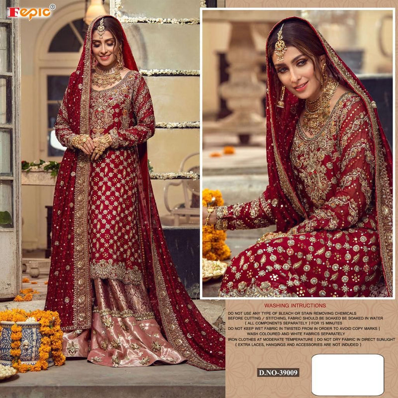 Fepic Rosemeen 39009 Faux Georgette Heavy Bridal Wear Salwar Suit