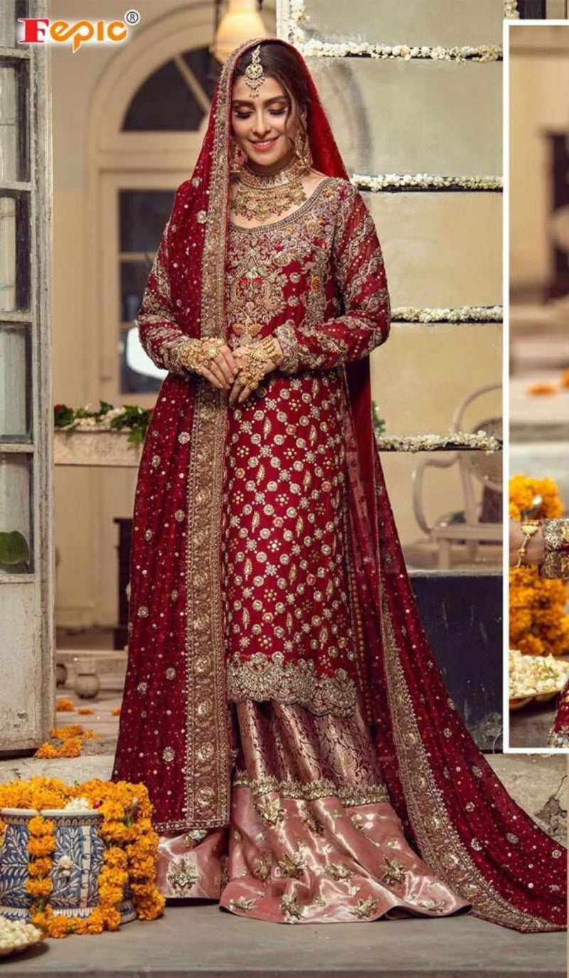 Fepic Rosemeen 39009 Faux Georgette Heavy Bridal Wear Salwar Suit