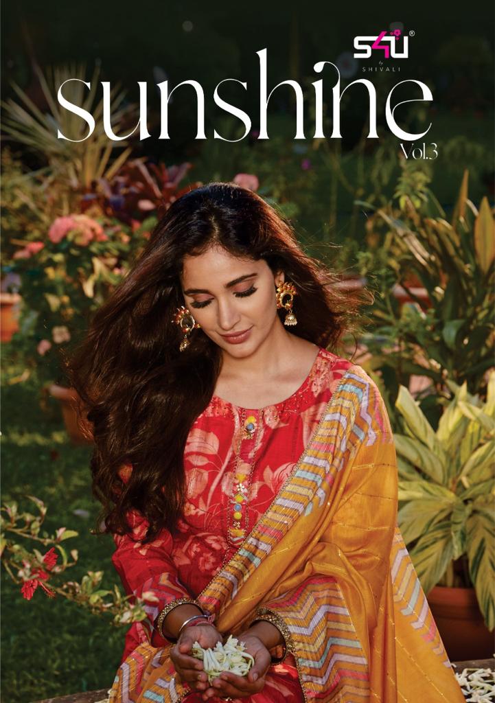 S4u Shivali Sunshine Vol 3 Muslin Digital Floral Print Kurti