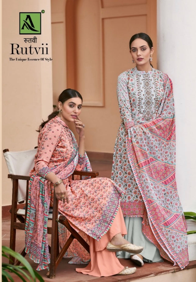 Alok Suit Rutvii Fancy Stylish Printed Designer Wear Salwar Kameez
