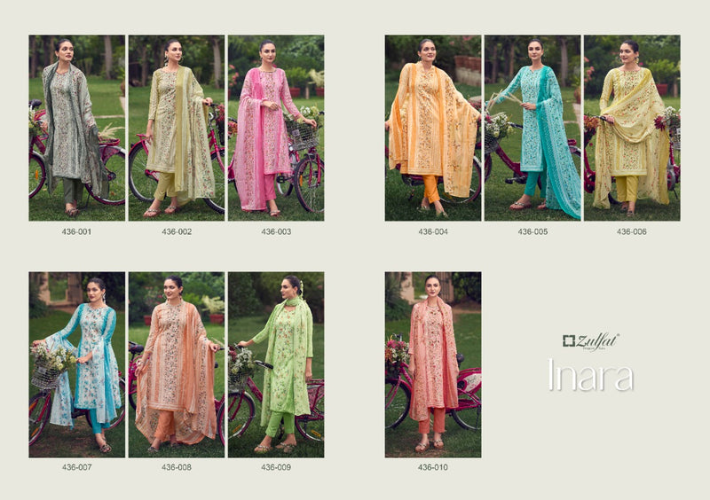 Zulfat Designer Suits Inara Cotton Fancy Festive Wear Suits