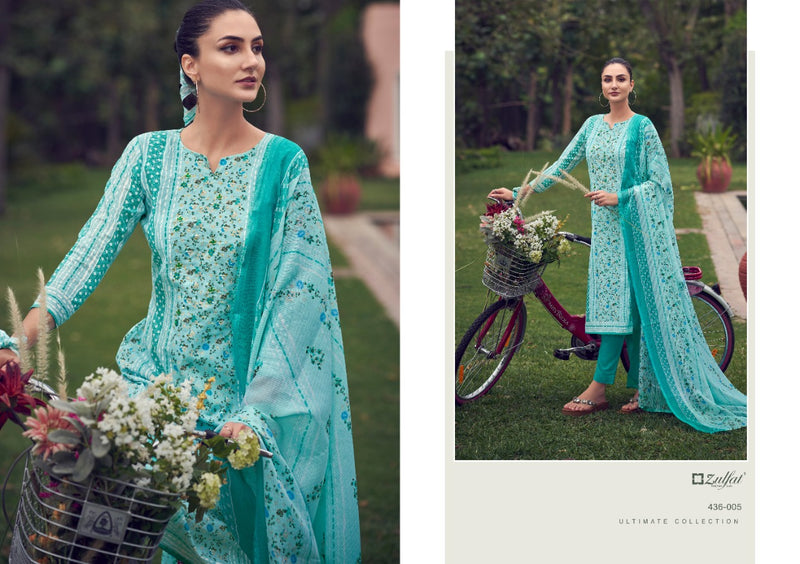 Zulfat Designer Suits Inara Cotton Fancy Festive Wear Suits