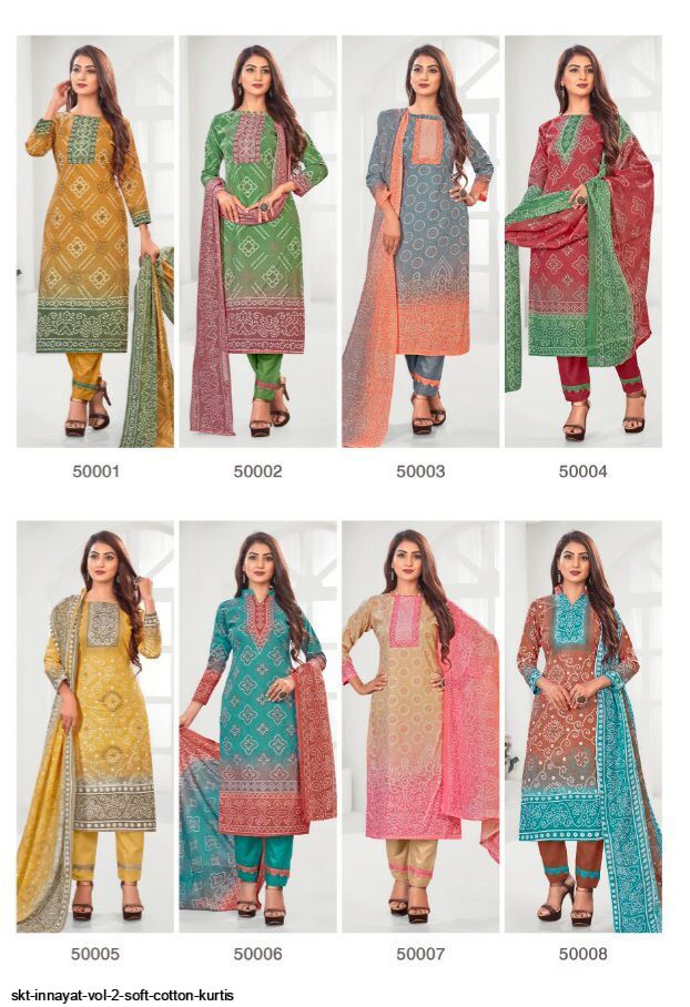 Skt Suits Innayat Vol 2 Soft Cotton Salwar Suits With Beautiful Digital Print