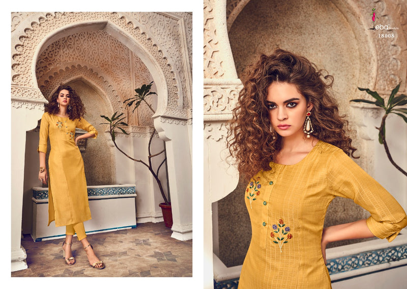 Eba Lifestyle Instagirl Designer Occasionalwear Kurti Collection In  Tussar Silk