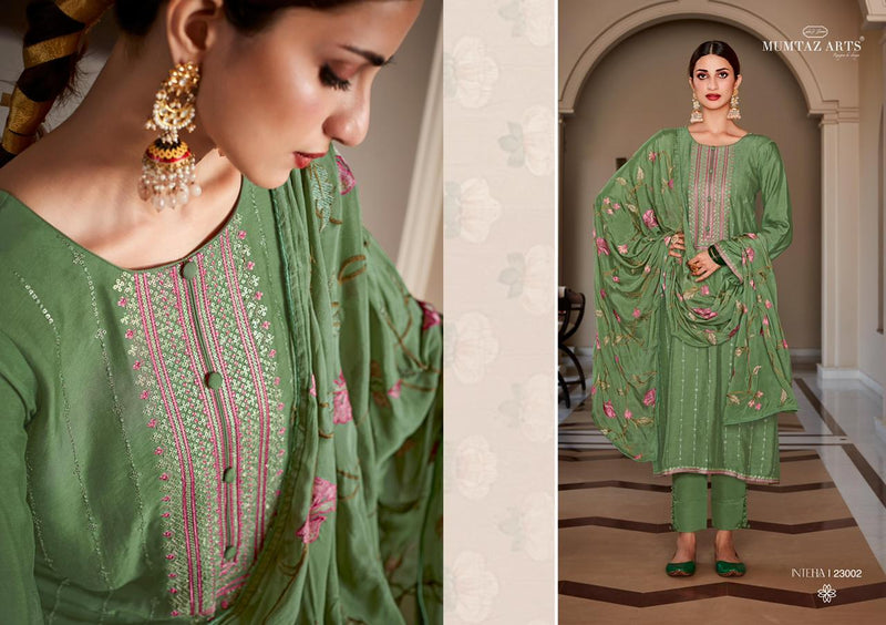 Mumtaz Arts Inteha Muslin With Heavy Embroidery Work Stylish Designer Party Wear salwar Kameez