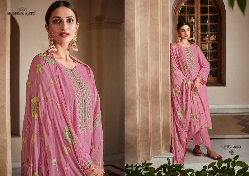 Mumtaz Arts Inteha Muslin With Heavy Embroidery Work Stylish Designer Party Wear salwar Kameez