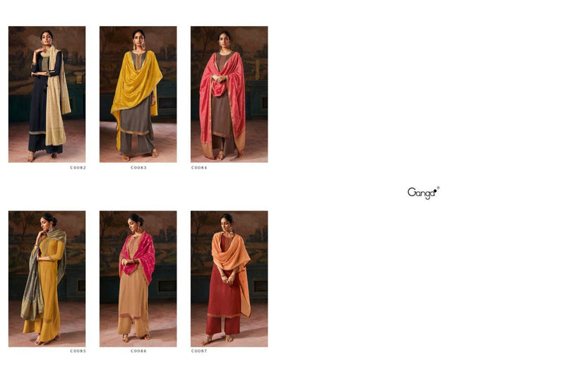 Ganga Suit Ipsit Makhnali Chiffon With Heavy Work Stylish Designer party Wear salwar Kameez