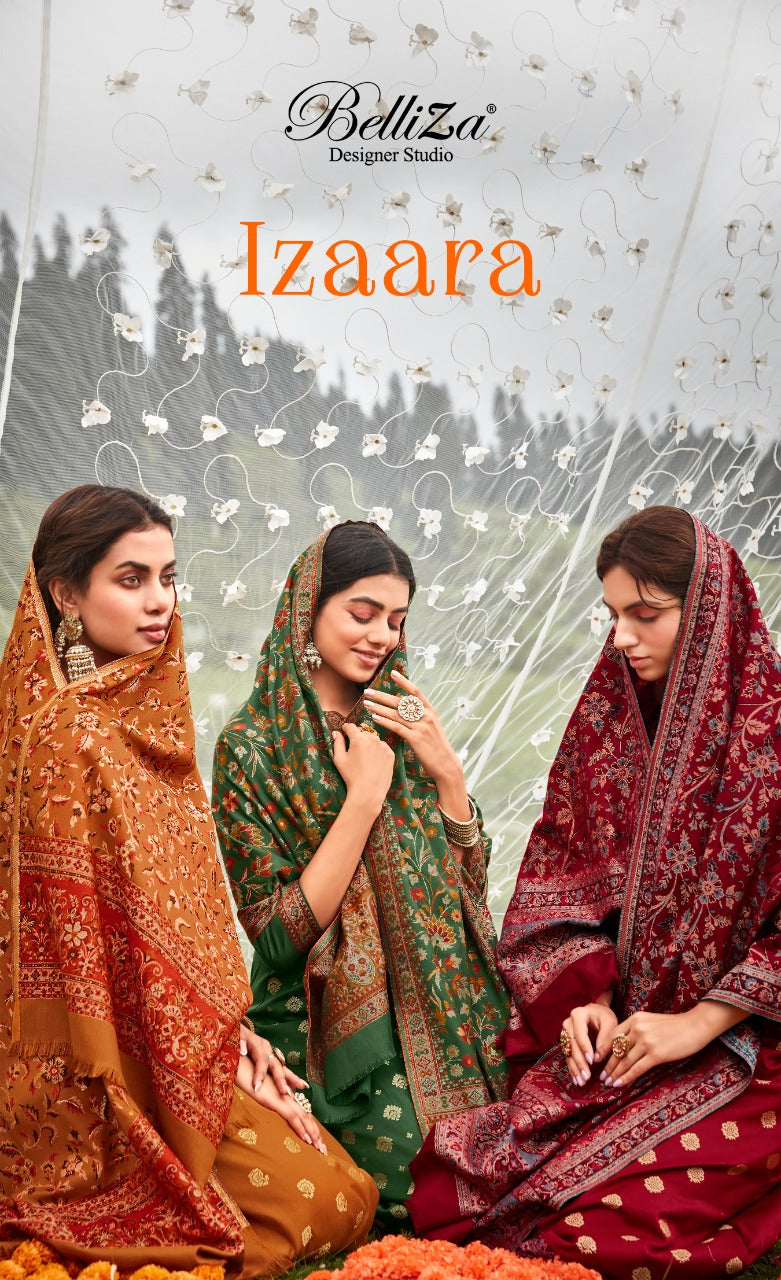 Belliza Izaara Pashmina With Beautiful Heavy Embroidery Work Stylish Designer Festive Wear Salwar Kameez