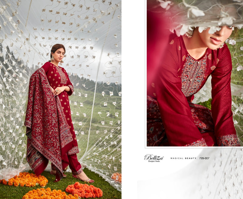 Belliza Izaara Pashmina With Beautiful Heavy Embroidery Work Stylish Designer Festive Wear Salwar Kameez