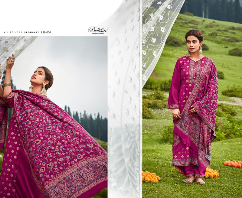 Belliza Izaara Pashmina With Beautiful Heavy Embroidery Work Stylish Designer Festive Wear Salwar Kameez