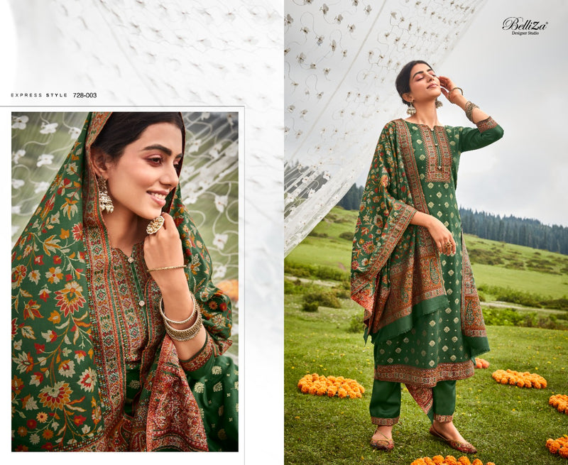 Belliza Izaara Pashmina With Beautiful Heavy Embroidery Work Stylish Designer Festive Wear Salwar Kameez