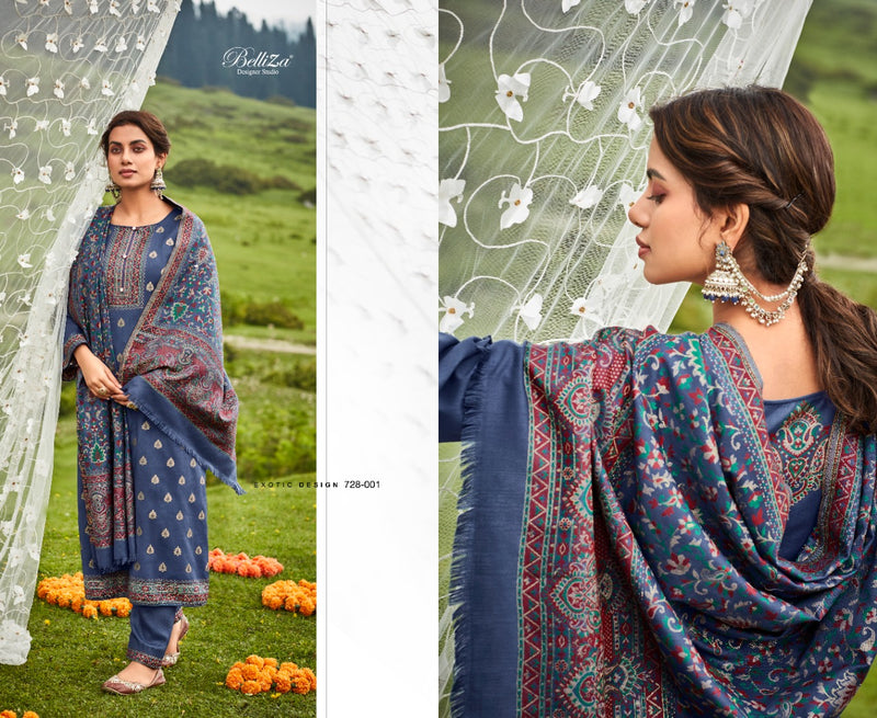 Belliza Izaara Pashmina With Beautiful Heavy Embroidery Work Stylish Designer Festive Wear Salwar Kameez