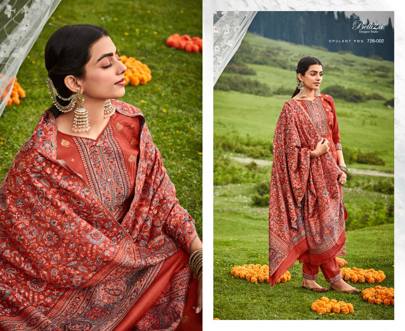 Belliza Izaara Pashmina With Beautiful Heavy Embroidery Work Stylish Designer Festive Wear Salwar Kameez