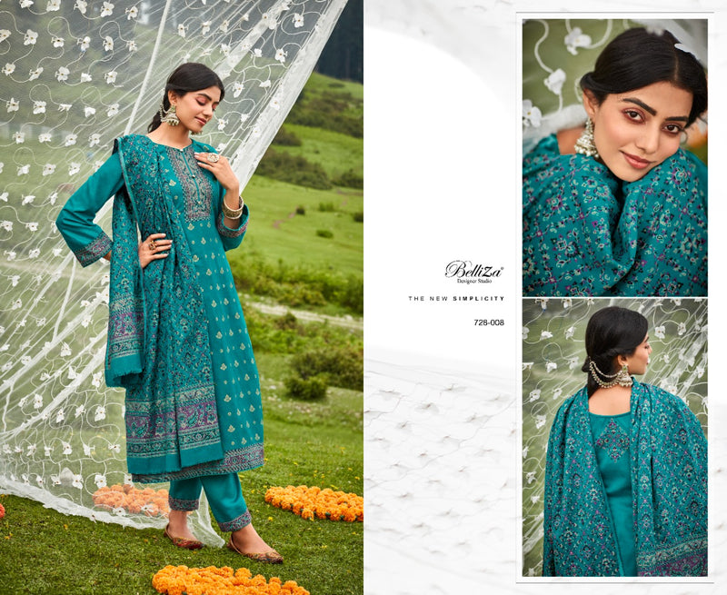 Belliza Izaara Pashmina With Beautiful Heavy Embroidery Work Stylish Designer Festive Wear Salwar Kameez