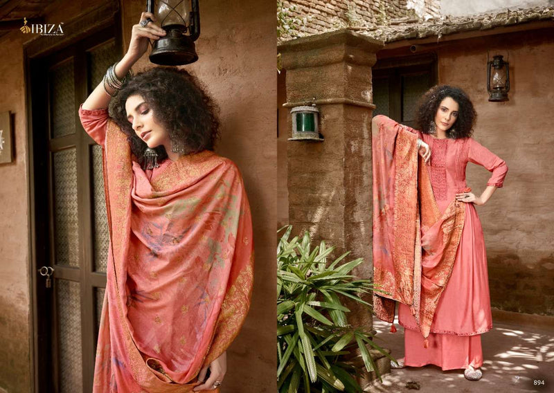 Ibiza Ashiyana Maslin Silk Fancy Embroidered Work Salwar Suit