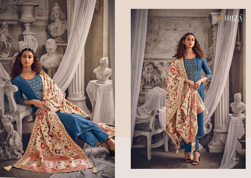 Ibiza Kashmiri Romance Pure Silk Fancy Embroidery Work Salwar Kameez