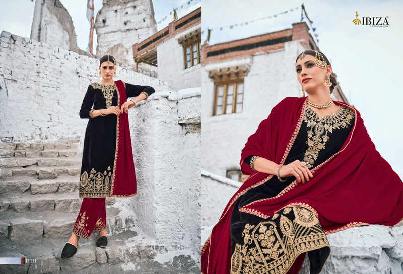 Ibiza Rangreza Velvet With DEsigner Delicate Embroidery Salwar Suit