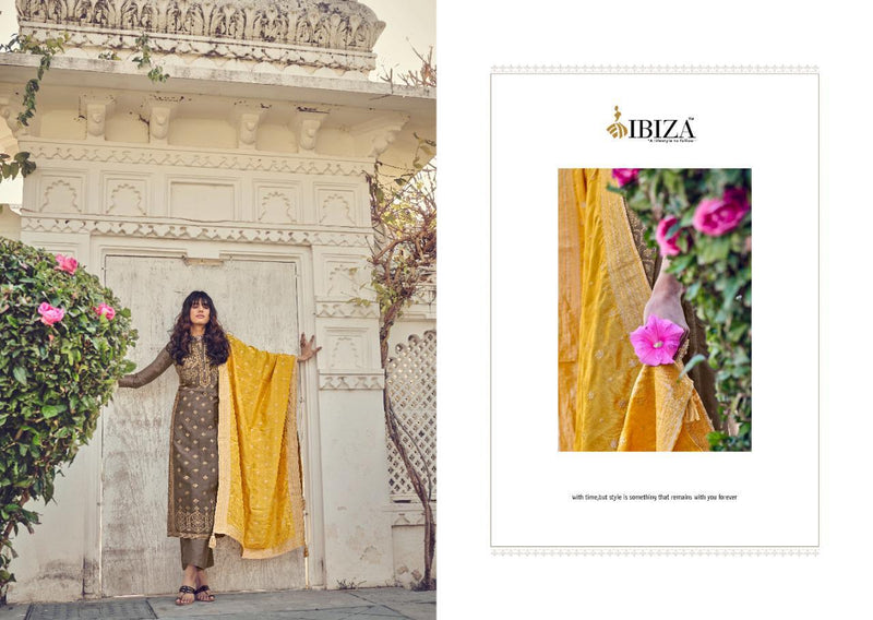 Ibiza Silky Silk Jacquard Designer Printed Salwar Suit