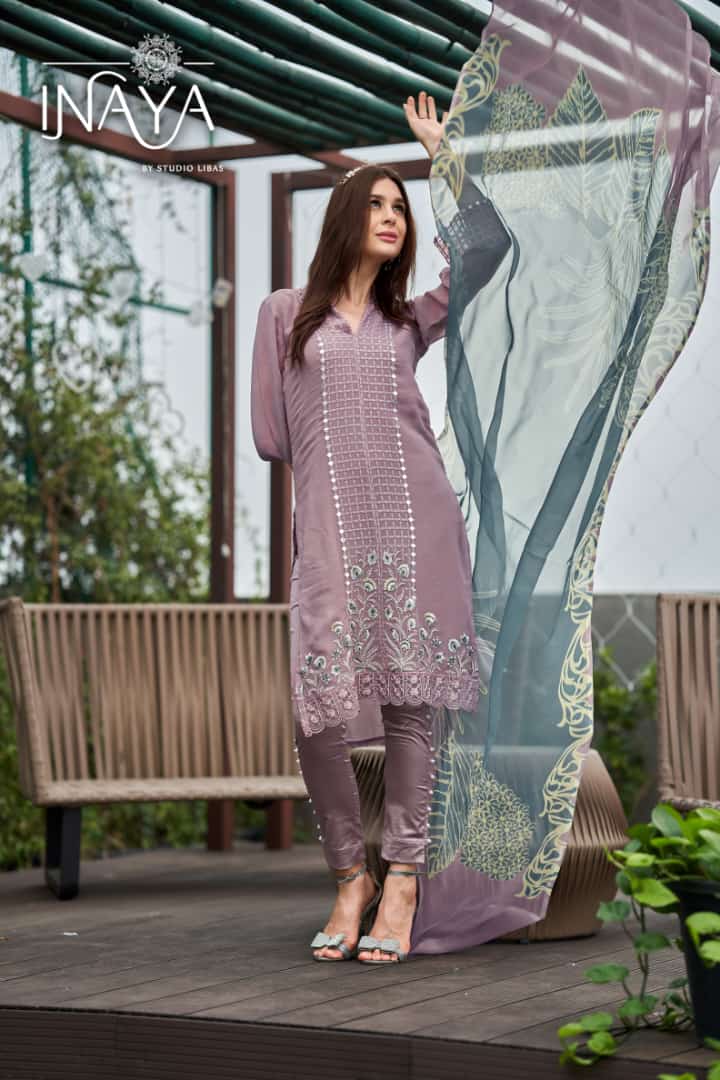 Inaya Libas Mirror Collection Pure Georgette Stylish Wear Pret Kurtis