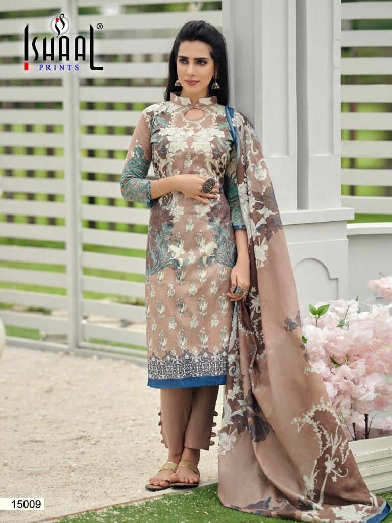 Ishaal Prints Gulmohar Vol 15 Nx Pure Lawn Salwar Suit