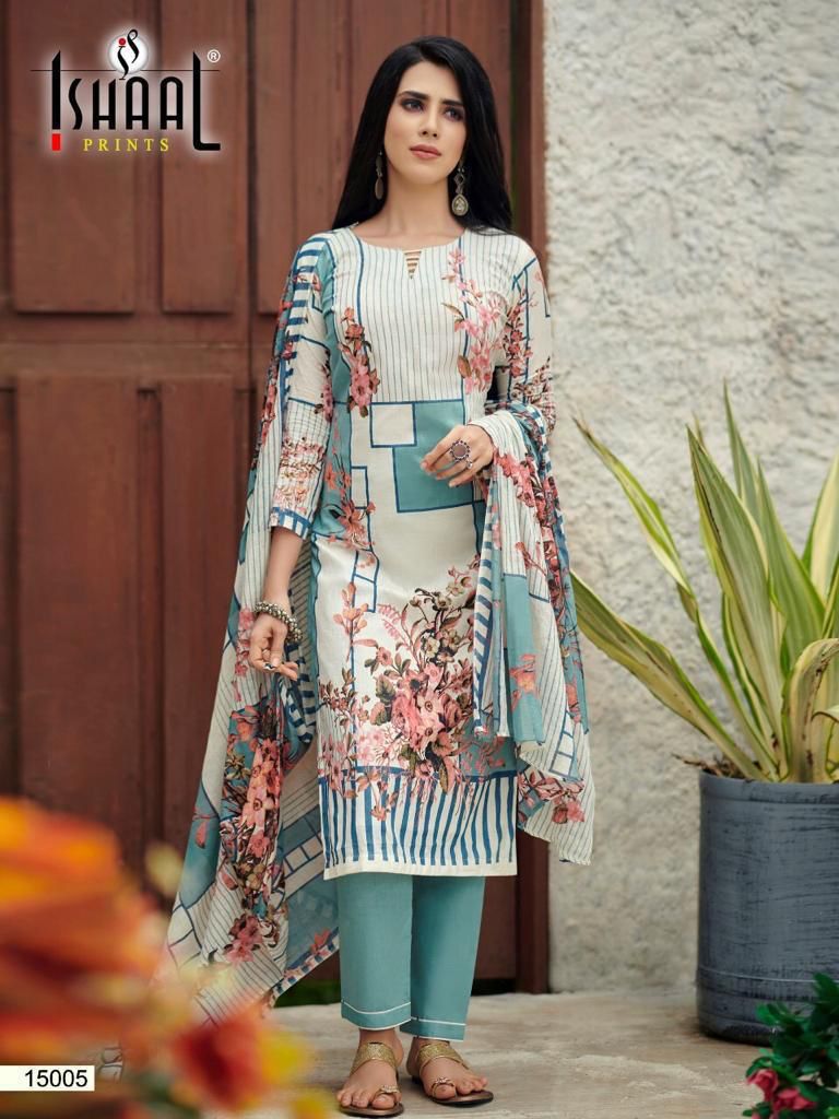 Ishaal Prints Gulmohar Vol 15 Nx Pure Lawn Salwar Suit