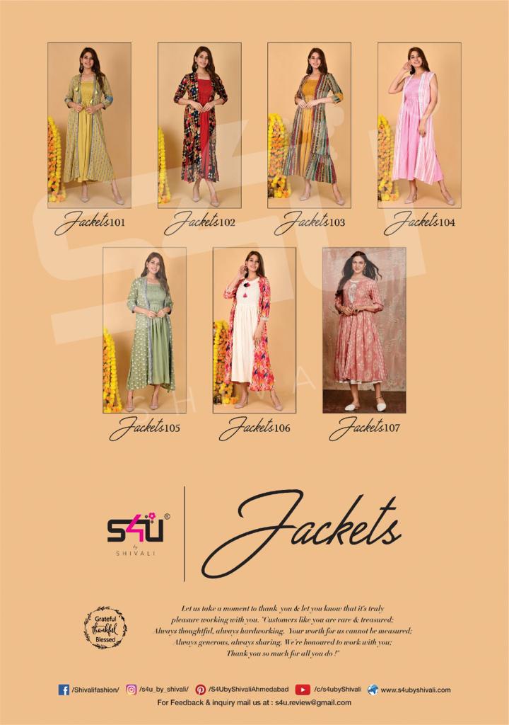 S4U Shivali Jackets Fancy designer Wear Outfit With Jackets