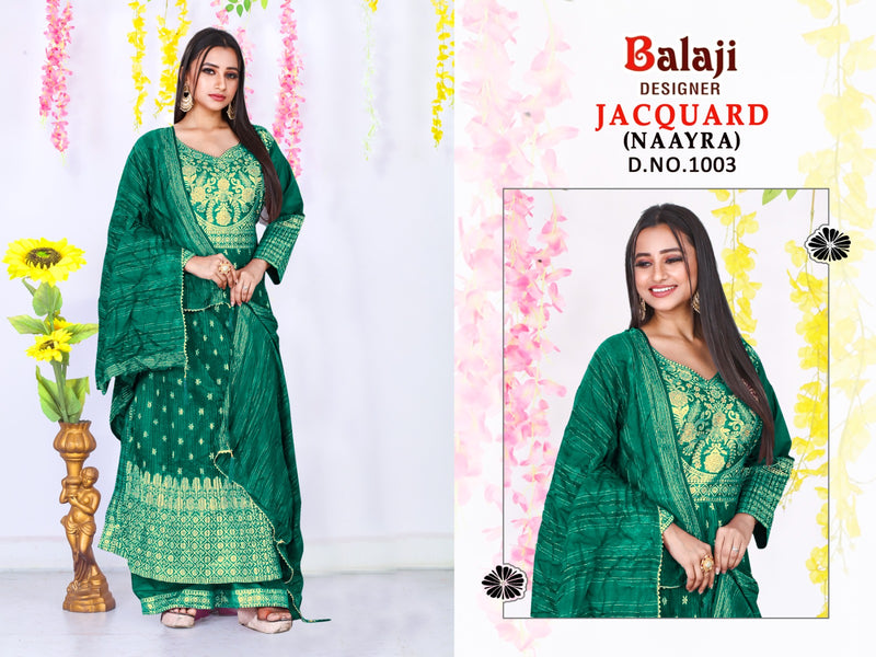 Balaji Designer Jacquard Fancy Jacquard Hand Diamond Fancy Designer Partywear Salwar Suit