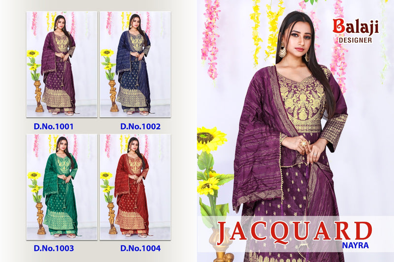 Balaji Designer Jacquard Fancy Jacquard Hand Diamond Fancy Designer Partywear Salwar Suit