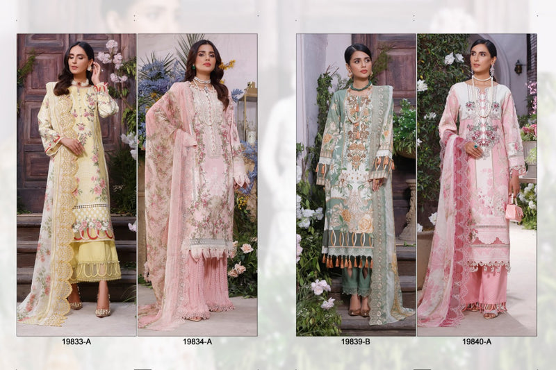 Shai Libaas Jade Luxury Lawn Collection Cambric Cotton Pakistani Style Party Wear Embroidered Salwar Suits