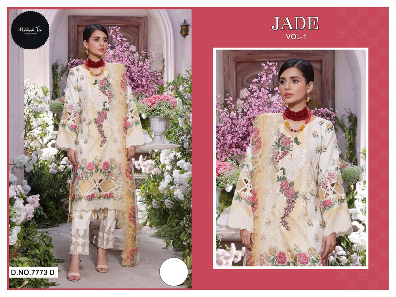 Mehboob Tex Jade Vol 1 Cotton Pakistani Style Party Wear Salwar Suits With Embroidery Patch Work
