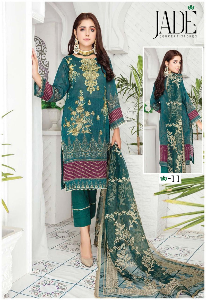 Jade Jahan Ara Cotton Collection Vol 2 Cotton Designer Pakistani Style Party Wear Salwar Suits