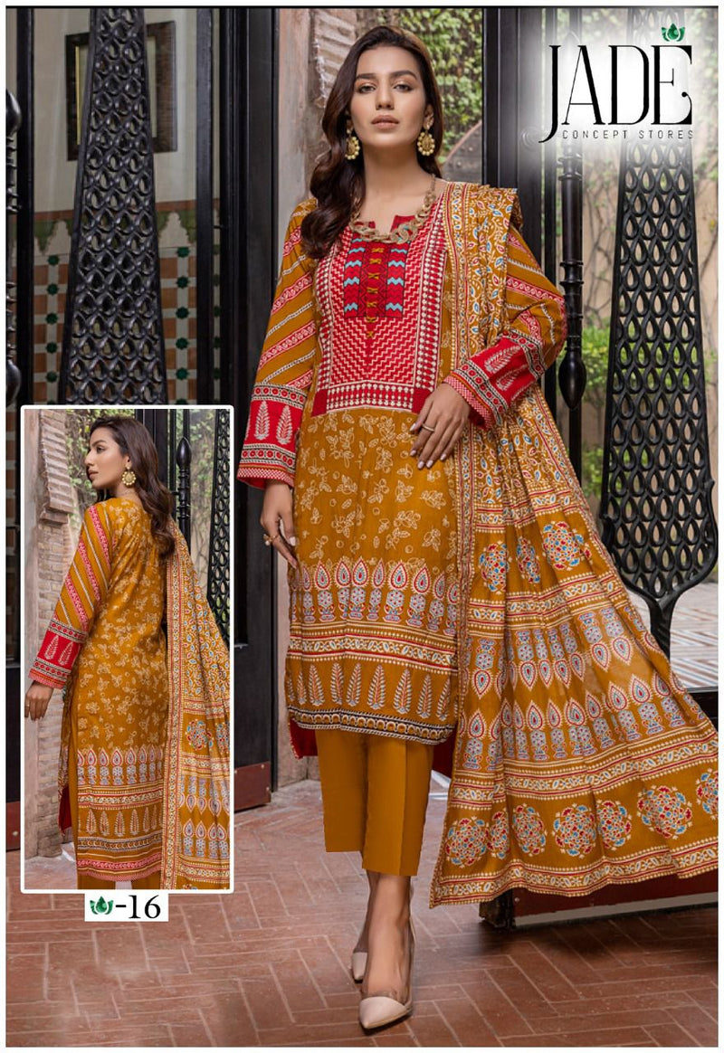 Jade Jahan Ara Cotton Collection Vol 2 Cotton Designer Pakistani Style Party Wear Salwar Suits