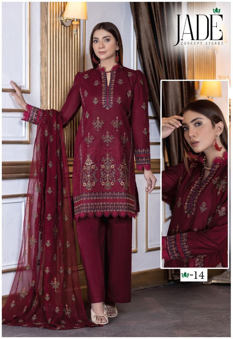 Jade Jahan Ara Cotton Collection Vol 2 Cotton Designer Pakistani Style Party Wear Salwar Suits