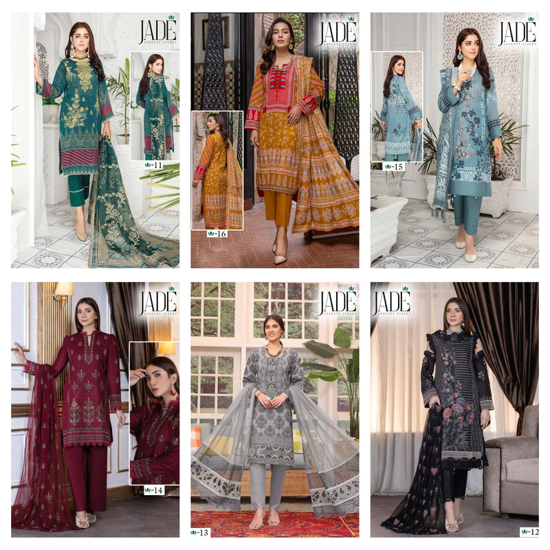 Jade Jahan Ara Cotton Collection Vol 2 Cotton Designer Pakistani Style Party Wear Salwar Suits