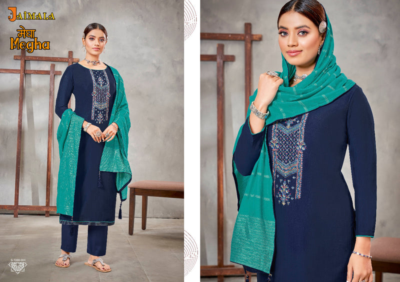 Alok Suit Jaimala Silk With Heavy Embroidery Work Stylish Designer Festive Wear Salwar Kameez