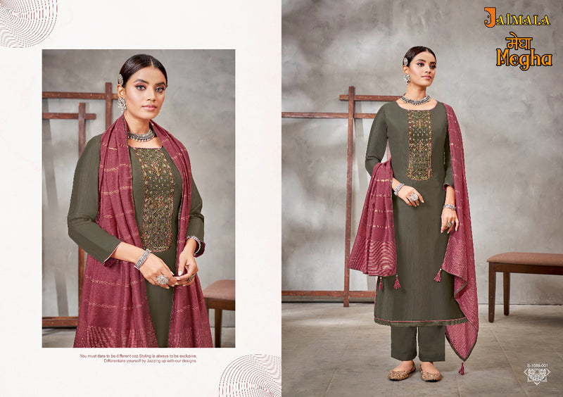 Alok Suit Jaimala Silk With Heavy Embroidery Work Stylish Designer Festive Wear Salwar Kameez