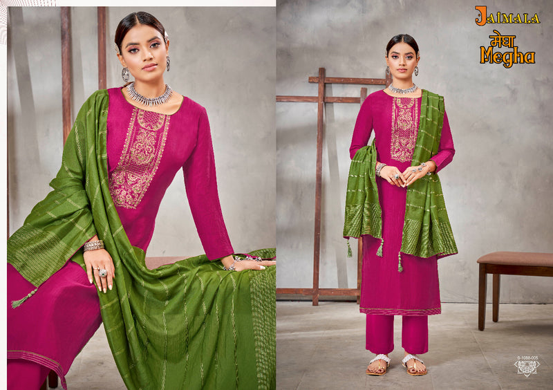 Alok Suit Jaimala Silk With Heavy Embroidery Work Stylish Designer Festive Wear Salwar Kameez