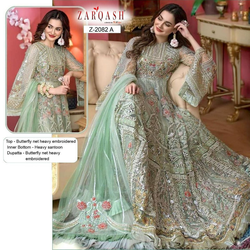 Zarqash Jashan Vol 2 Butterfly Net Elegant Designer Pakistani Style Wedding Wear Salwar Suits
