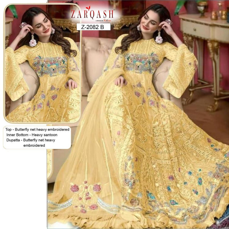 Zarqash Jashan Vol 2 Butterfly Net Elegant Designer Pakistani Style Wedding Wear Salwar Suits