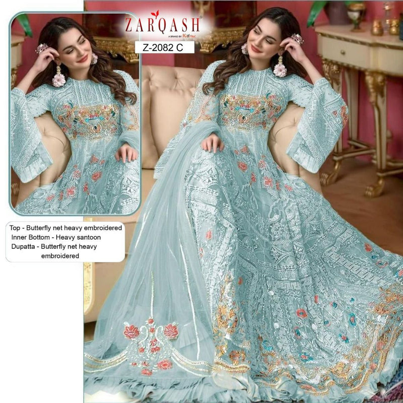 Zarqash Jashan Vol 2 Butterfly Net Elegant Designer Pakistani Style Wedding Wear Salwar Suits