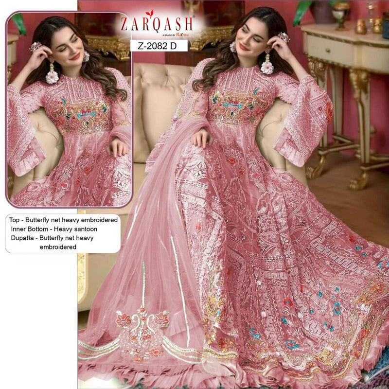 Zarqash Jashan Vol 2 Butterfly Net Elegant Designer Pakistani Style Wedding Wear Salwar Suits