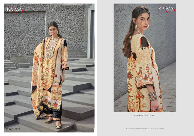 Karma Trendz Jashn E Ishq Jam Cotton Printed Pakistani Style Festive Wear Salwar Suits With Embroidery