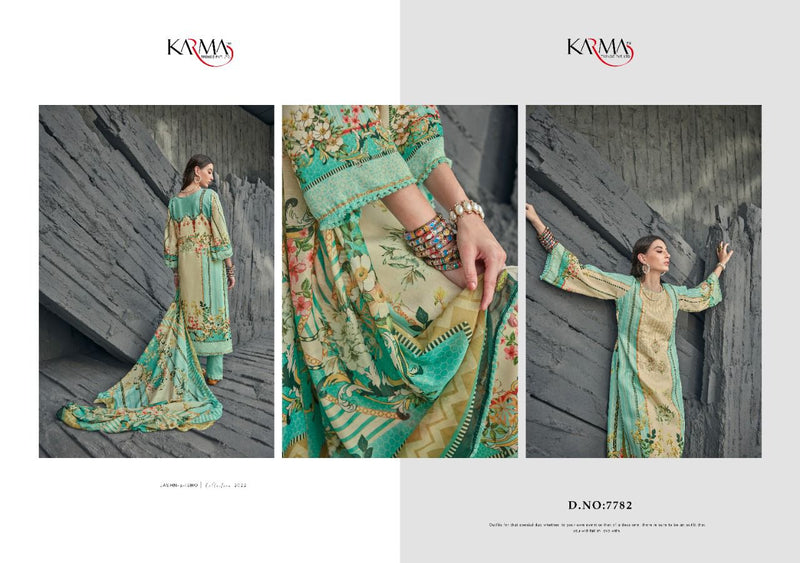 Karma Trendz Jashn E Ishq Jam Cotton Printed Pakistani Style Festive Wear Salwar Suits With Embroidery