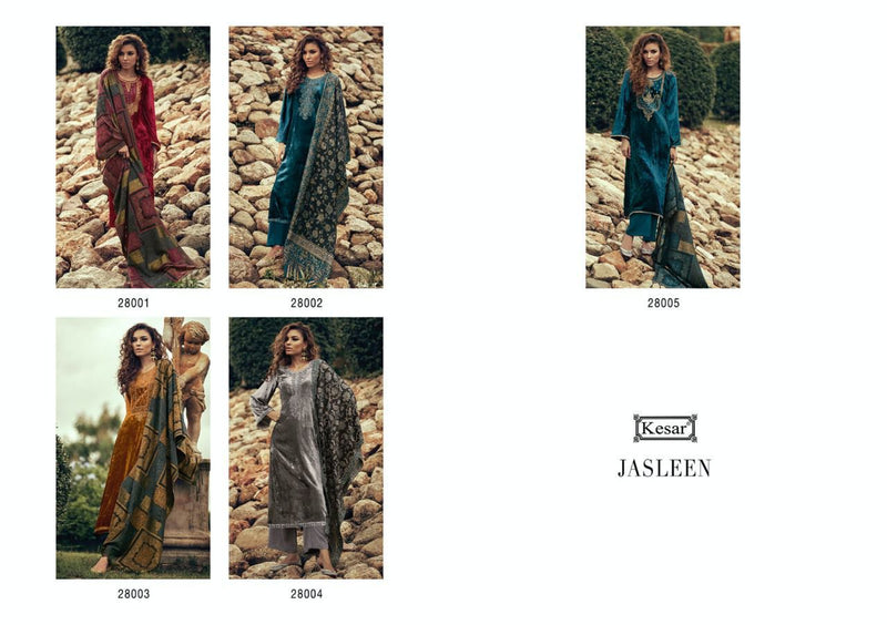 Kesar Jasleen Velvet With Heavy Embroidery Work Stylish Designer Party Wear Salwar Kameez