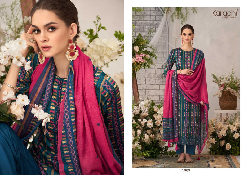 Kesar Karachi Prints Jasmine Jam Satin Digital Printed Festive Wear Salwar Suits