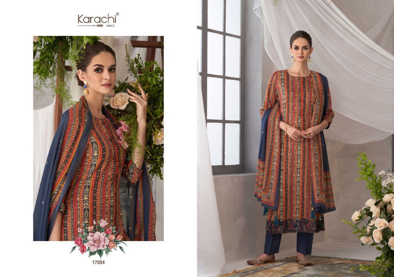 Kesar Karachi Prints Jasmine Jam Satin Digital Printed Festive Wear Salwar Suits