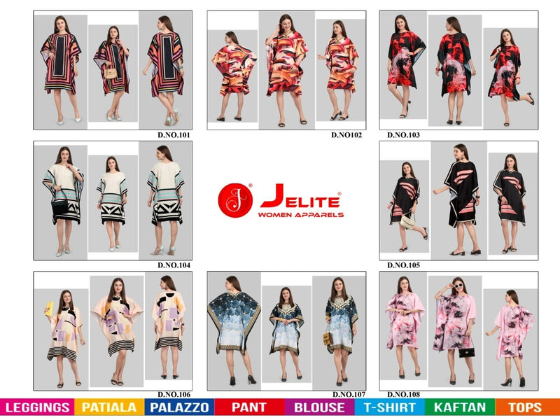 Jelite Kaftan Polyster Crepe Stylish Wear Kurti