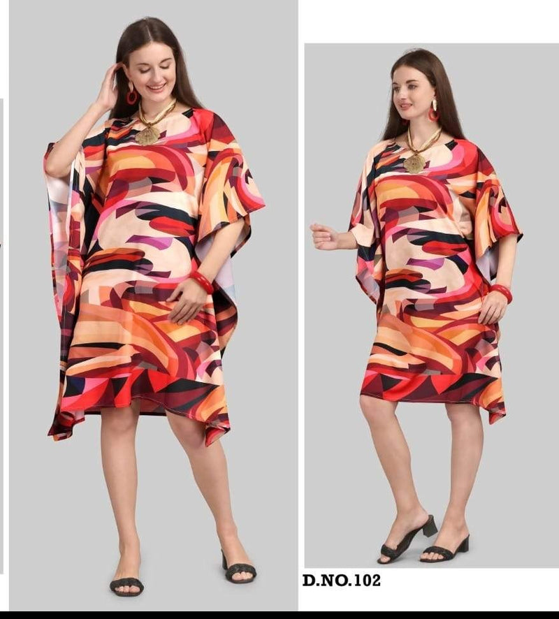 Jelite Kaftan Polyster Crepe Stylish Wear Kurti