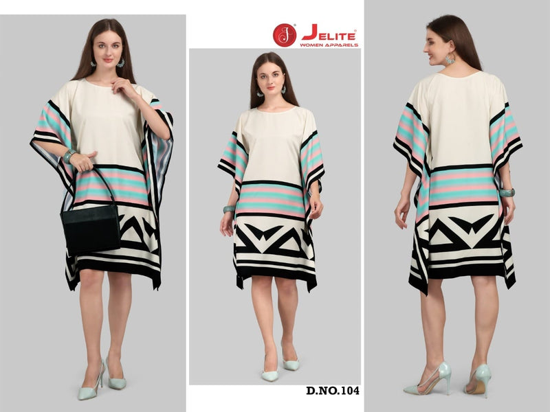 Jelite Kaftan Polyster Crepe Stylish Wear Kurti
